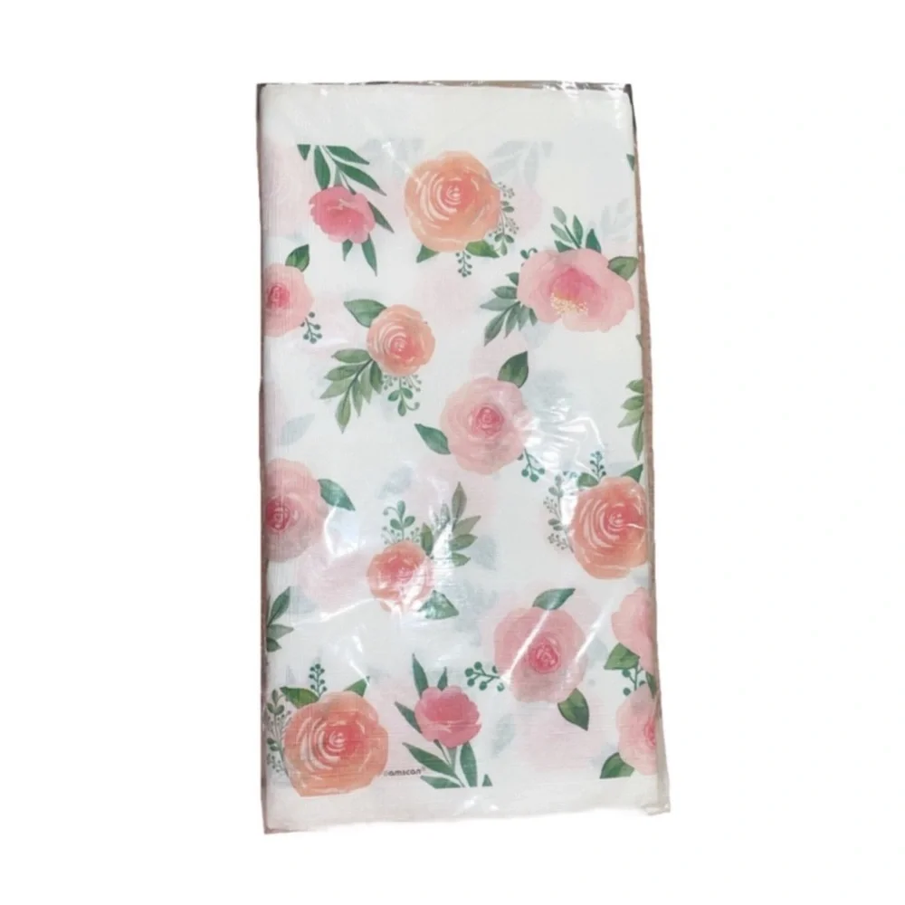 AMSCAN Floral Paper Tablecover